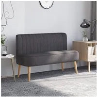 HOMCOM 2-Sitzer Sitzmöbel, Loungesofa, aus Holz, Samtartiges Polyster, Schaumstoff, Doppelsofa 1 Teile, für Wohnzimmer, Schlafzimmer, 117 x 56,5 x 77 cm, Dunkelgrau