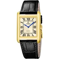 Festina Quarzuhr On the Square F20772_2, Armbanduhr, Damenuhr, Herrenuhr, Lederarmband, analog