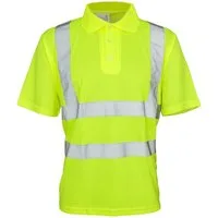 Consorte Funktionsshirt Warnshirt Warnschutz Polo-Shirt T-Shirt Hi-Viz Kurzarm gelb