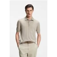BOSS Kurzarmpullover Nolano aus Schurwolle, Polokragen