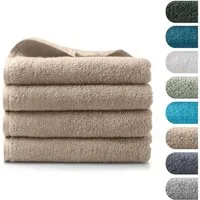 BARBONS Badetücher Duschtücher Set, Handtücher 4-tlg 70x140cm Badetuch, Handtuch, (4-St), Walkfrottee, 100% Baumwolle, saugstark, weich