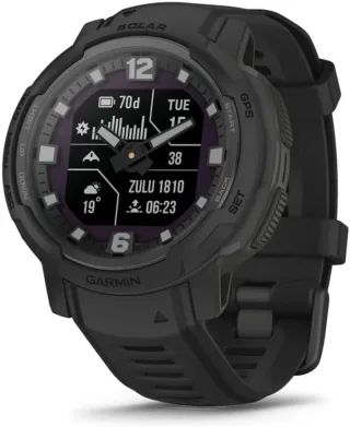 Garmin Instinct Crossover Solar Tactical Edition [inkl. Silikonarmband schwarz] 45mm Kunststoffgehäuse schwarz