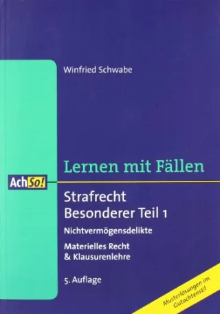 Strafrecht Besonderer Teil 1 Nichtvermögensdelikte: Materielles Recht & Klausurenlehre