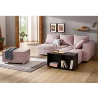 Home affaire Ecksofa Italia L-Form, B: 217 cm, Bettfunktion, Bettkasten & 1 Zierkissen, Federkern