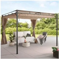 KONIFERA Pavillon Pergola Milos, mit 2 Seitenteilen, (Set), BxT: 300x300 cm