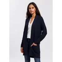 TOM TAILOR Longstrickjacke aus Rippstrick mit aufgesetzten Taschen