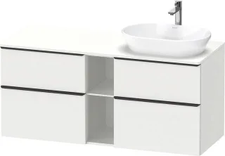 Duravit D-Neo Konsolenwaschtischunterbau wandhängend Weiß Matt 1400x550x664 mm - DE4970RBD180000 DE4970RBD180000