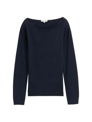 Tom Tailor - Strickpullover mit U-Boot-Ausschnitt sky captain blue - Gr. - S