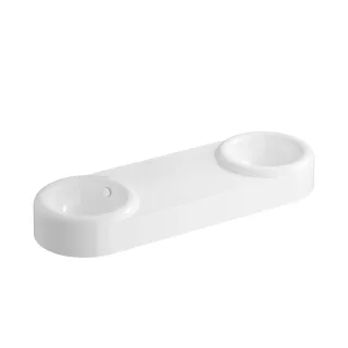 VitrA Liquid Doppelwaschtisch 121 cm 2 Becken 2 Überlauflöcher Weiß Hochglanz,7313B403-0012 7313B403-0012