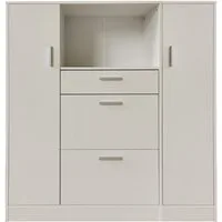 HTI-Line Küchenbuffet Küchenschrank Kombi L und S Blanca (Set, 2-St., 1x Küchenschrank Kombi L Blanca, 1x Küchenschrank Kombi S Blanca) Küchenbuffet Mehrzweckschrank Mikrowellenschrank