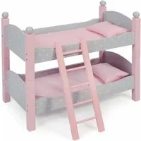 CHIC2000 Puppenbett Puntos Grey, auch als zwei Einzelbetten verwendbar