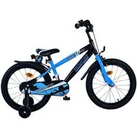 Volare Kinderfahrrad 18 Zoll Kinder Fahrrad Kinderfahrrad MTB Rad Bike Sportivo Blau 51862, 1 Gang, Rücktritt, Seitenständer, Schutzbleche, Trinkflasche, Kettenschutz