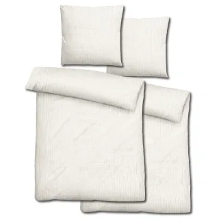 Doppelpack Sleezzz® Musselin Bettwäsche natur 135 x 200 cm + 80 x 80 cm