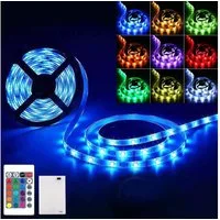 MUPOO LED Stripe 0.5M/1M/2M/3M/4M/5M LED Streifen RGB 5050, Fernbedienung, DIY für Radfahren,Skateboarden,Aktivitäten