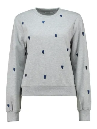 HaILYS - LS C SW Lo44ra grey/blue heart - Gr. - M