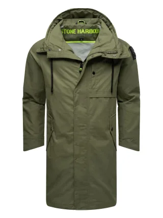 Stone Harbour leichte Herrenjacke Yaroon aus Baumwolle & mit langem Schnitt