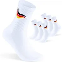 sockenkauf24 Sportsocken Deutschland Fußball WM Socken Damen und Herren Tennissocken (3-Paar) mit Deutschland Flagge als Fan Socken