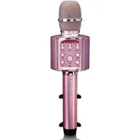 Lenco Mikrofon BMC-090PK (1-tlg), Karaoke-Mikrofon,Bluetooth 5.0,8 Std Akku,Licht & Stimmeffekte