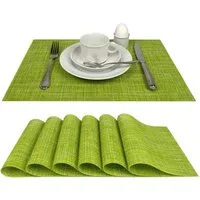 Delindo Lifestyle Platzset Capri, (6-St), in geflochtener Optik als 6er-Spar-Set, abwischbar