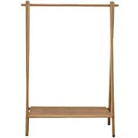 kleiderleiter.de Garderobenständer LINUS aus Massivholz Eiche mit Regalboden für Schuhe 158 x 100 x 43 cm, Holme aus massiver Eiche