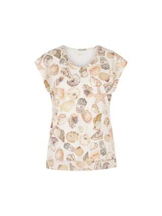 Marc Cain Collections - Shirt mit Muschelprint off-white - Gr. - 36