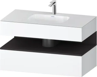 Duravit Qatego Einbauwaschtisch mit Konsolenwaschtischunterbau Weiß Matt 1000x550x600 mm - QA4786080 QA4786080180010