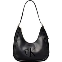Calvin Klein Henkeltasche BOLD CK CRESCENT BAG, Schultertasche, Umhängetasche, Hobo Bag mit Logoschriftug