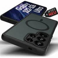 GreenHec Handyhülle Hülle Samsung S26 S25 S24 S23 S22 + Ultra FE MagSafe Case Magnet Black, Schwarz Cover Magnetische Schutz HandyHülle für Galaxy Ultra Plus EDGE