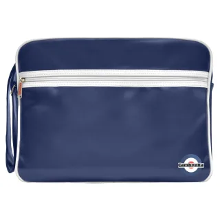 Lambretta - Herren/Damen Unisex Tasche, Retro (Marineblau/Weiß)