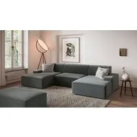 TRENDMANUFAKTUR Hocker Wien, XXL Polsterhocker, passende Ergänzung zur Serie, in trendigem Cordstoff, großzüge Breite von 112 cm