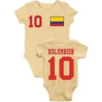 Youth Designz Kurzarmbody Kolumbien Fußball Kinder Baby Body Strampler Geschenk mit modischen Aufdruck für Jungs und Mädchen