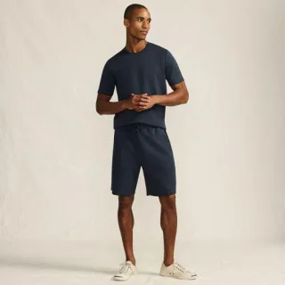Luxe Shorts, Herren,  Blau, Baumwolle/Polyester/Polyester-Mischung, by Lands' End