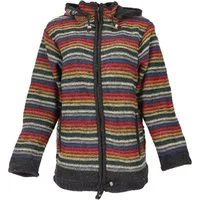 Guru-Shop Langjacke Kuschelige gefütterte Unisex Strickjacke,.. alternative Bekleidung