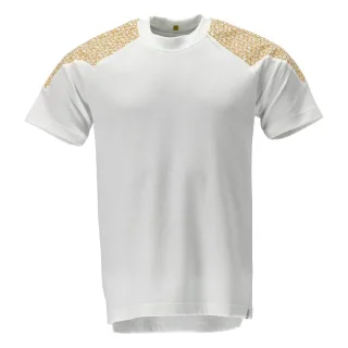 MASCOT T-Shirt Weiß / Currygelb M - 20082-933-0670-M
