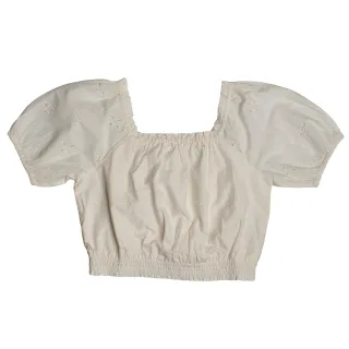 Kurze geraffte Bluse 601092 für Mädchen
