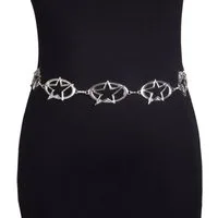 Zaewry Taillengürtel Damen Taillengürtel Mehrschichtig Kettengürtel (Y2K Verstellbare Punk Taillenkette) Kette Body Link Outfit für Kleider Jeans