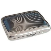 Coumo Sammleretui Zigarettenetui, Venetian Design, Antik Dekor, Fabe: Silber, Metall