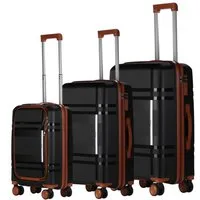 HOMELUX Kofferset Trolley Rollkoffer Reisekoffer Handgepäck HL-M6939, (Set, 3), Rollkoffer Trolley Hartschalen koffer Set - M-L-XL