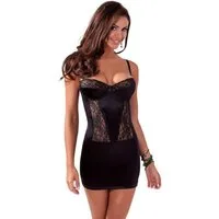 SpaLeXLine Negligé Negligee in schwarz (2-tlg)