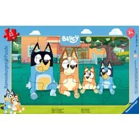 Ravensburger Rahmenpuzzle Bluey und ihre Familie, 15 Puzzleteile, Made in Europe