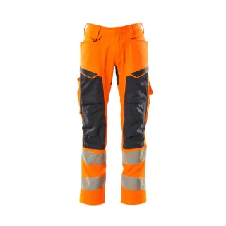 MASCOT Herren Hose mit Knietaschen ACCELERATE SAFE Hi-vis Orange / Schwarzblau 50 - 19579-236-14010-76C50