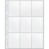 VELOFLEX Prospekthülle Sammelhüllen A4 120my glasklar mit 9 Sammlerkartentaschen
