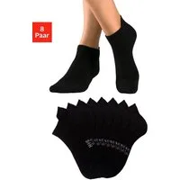H.I.S Sneakersocken Damen Herren kurze Sportsocken Laufsocken Atmungsaktive Baumwolle (Packung, 8-Paar, Gr. 35-38 bis 43-46) Knöchelsocken mit verlängertem Bündchen hinten