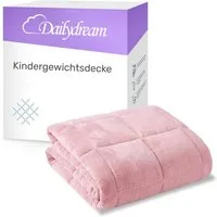 Dailydream Gewichtsdecke für Kinder, beschwerte Decke, Baumwolle oder Fleece, Füllung: Glasperlen, Gleichmäßige Gewichtsverteilung, doppelte Nähte, Handwäsche möglich