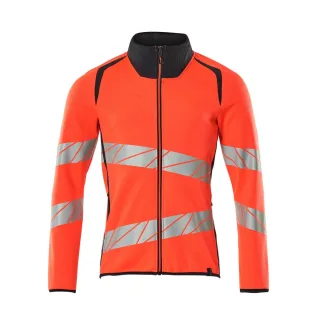 MASCOT Herren Sweatshirt mit Reißverschluss ACCELERATE SAFE Hi-vis Rot / Schwarzblau S - 19184-781-22210-S
