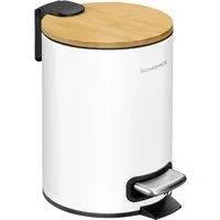 SONGMICS Kosmetikeimer Softclose-Deckel, Stahl, Kosmetikeimer, 3/6 L Mülleimer Bad, Tretmülleime