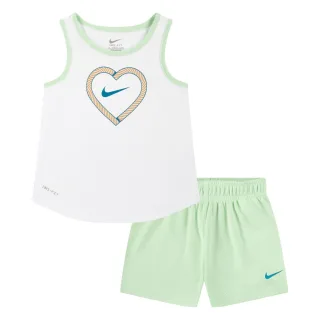 Nike - "Happy Camper" Ober- und Unterteil-Set für Mädchen Netzmaterial (Grün/Weiß)
