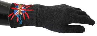 Dolce & Gabbana Gray # Dmen'slondon Broidered Wool Men's Gloves
