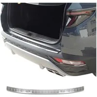 OMAC Ladekantenschutz für Hyundai Tucson 2020-2025 Abkantung Glanz Chrom Edelstahl, Zubehör für Hyundai Tucson 2020-2025, Langlebig,Einfache Reinigung,Einfache Installation,Rostbeständig