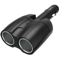 Hama Verteiler für Zigarettenanzüderbuchse 2 fach 12V, KFZ Auto Adapter KFZ-Adapter